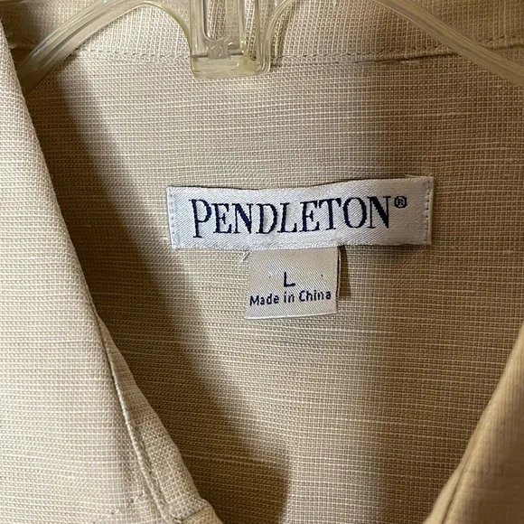 Pendleton Beige Linen Zip-Up Jacket - Picture 3 of 5
